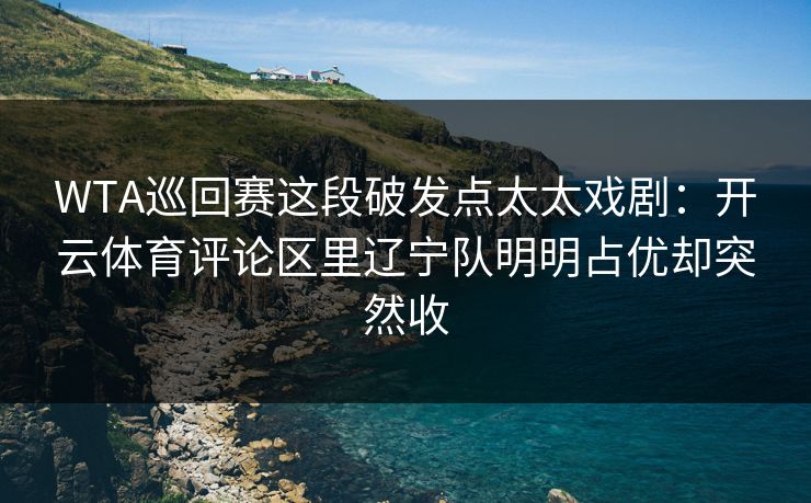 WTA巡回赛这段破发点太太戏剧：开云体育评论区里辽宁队明明占优却突然收