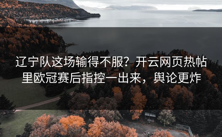 辽宁队这场输得不服？开云网页热帖里欧冠赛后指控一出来，舆论更炸