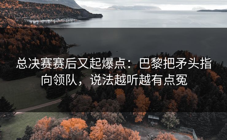 总决赛赛后又起爆点：巴黎把矛头指向领队，说法越听越有点冤